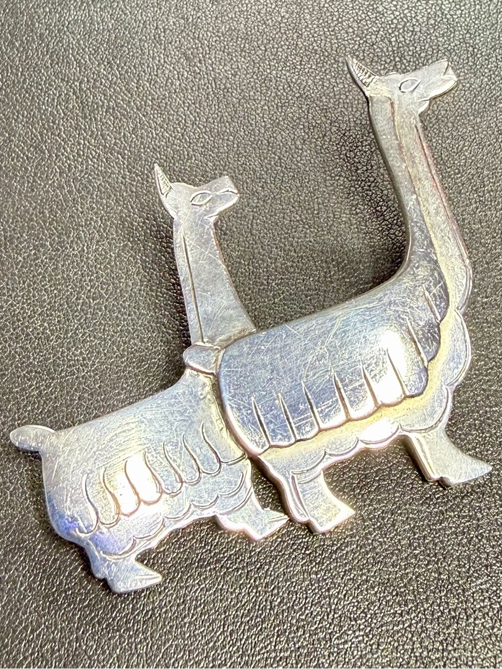 vtg 925 G Laffi Llama Brooch
